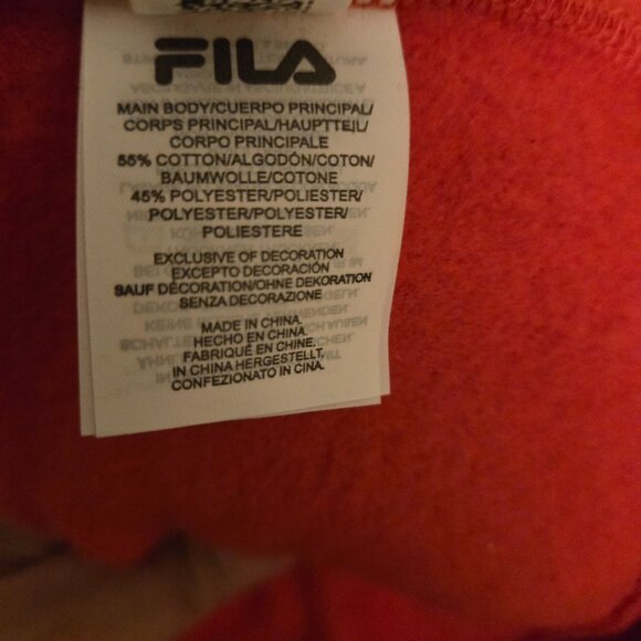 **Men's Red Fila Speed Long Sleeve Hoodie - NWT (New with Tags) | Size XL** - Picture 3 of 6